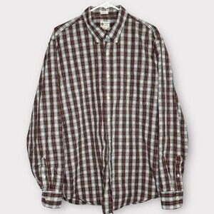 J Crew Oxford Button Down Shirt‎ Men's XL Multicolor Plaid Long Sleeve